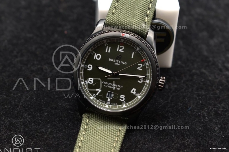 Edition Green A Nylon Best 41mm PVD Green 8 Automatic Durable TF Strap 1:1 918 on Dial Navitimer 0428